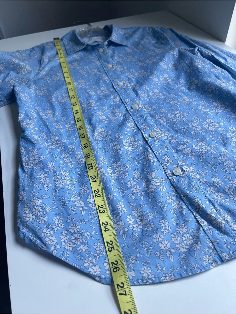 J Crew Liberty Of London Slim Fit Blue Floral Button Up Shirt 8